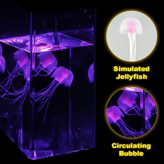 3.12" Jellyfish Battery Powered Lava Lamp, Multicolored Liquid