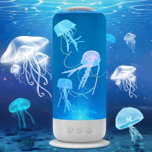 Jellyfish Lava Lamp 7 Color Changing Jellyfish Tank Mood Light Aquarium Night Light for Kids Bedroom Decor